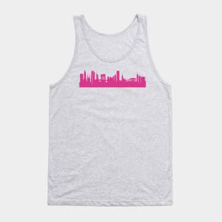 New York skyline pink Tank Top